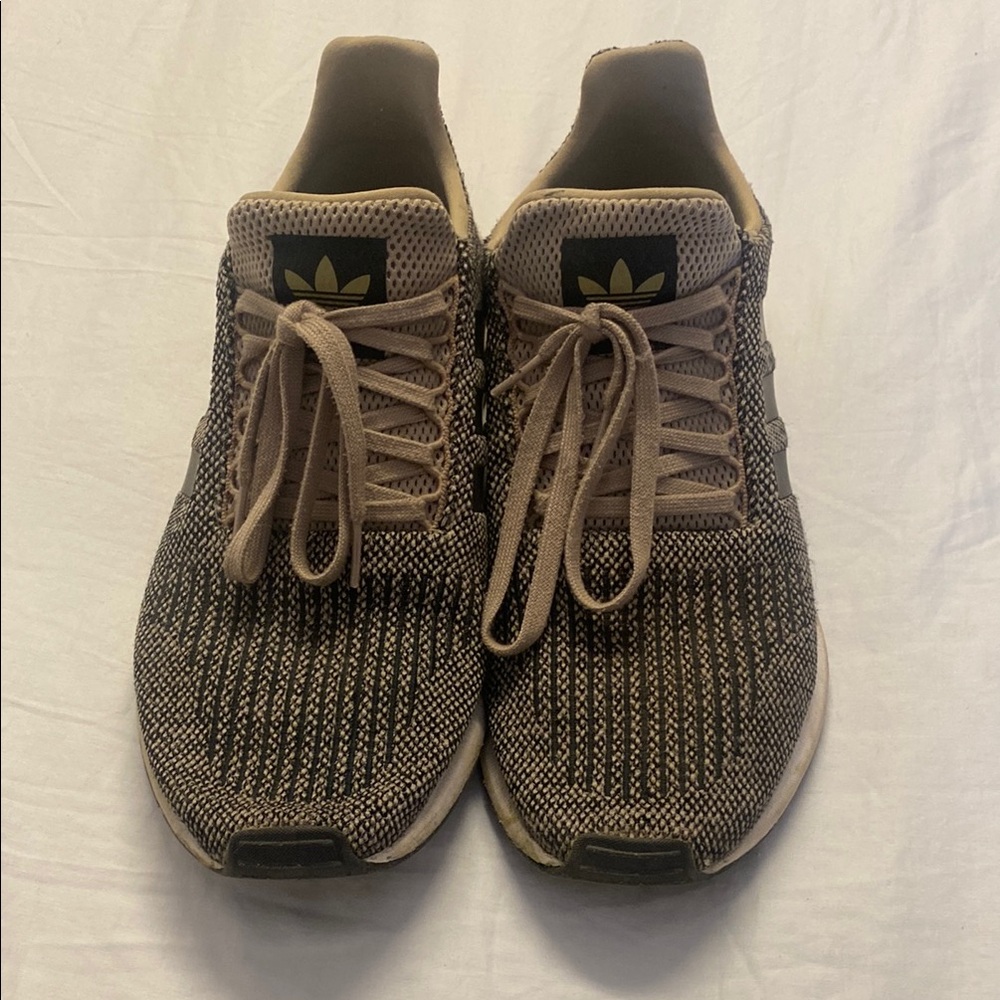 Adidas Black and Tan Performance Sneakers